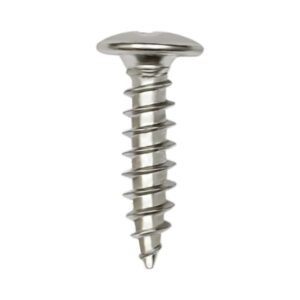 Pan head #8 x 3/4 inch nickel-plated screws for secure cabinet installation and woodworking applications