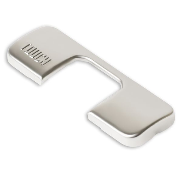 Hinge cup cover cap TCH-10000 C.C.N02.LX with nickel-plated finish to conceal hinge cups and enhance cabinet interior appearance