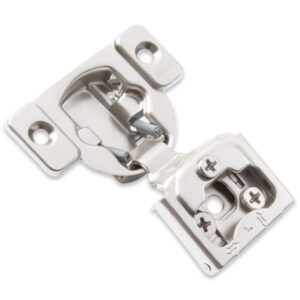 1 inch overlay compact cabinet hinge with screw-on mounting, self-close mechanism, and 6-way cam adjustment – TCH-11209 1.00.45.S