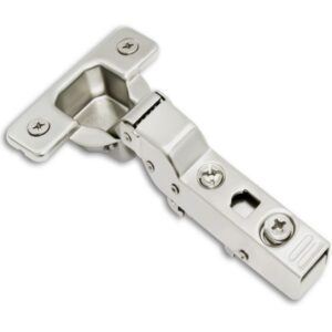 Half overlay clip-on soft-close 3D cabinet hinge TCH-11302 H.45.D with press-in dowels and cam adjustment for smooth, quiet operation