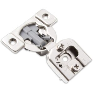 3/4 inch overlay compact soft-close cabinet hinge with screw-on mounting and 6-way cam adjustment – TCH-11309 0.75.45.S