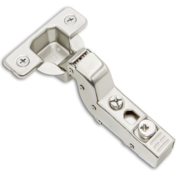 Inset clip-on soft push-open 3D cam-adjust hinge press-in TCH-11502 for handleless inset cabinet doors.