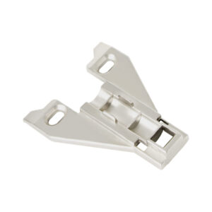 Face frame clip-on mounting plate TCH-14102 10.FZ02 with nickel-plated finish and T-X hinge compatibility for traditional cabinetry