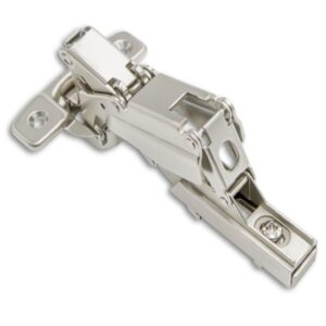 Half overlay 165 degree clip-on self-close corner hinge TCH-14102 165.H.45.S for lazy Susan wide-angle cabinet doors.