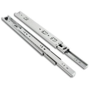 43mm full extension side mount ball bearing drawer slides TCH-22101 ZP with 77 lb capacity and cold-rolled steel construction.