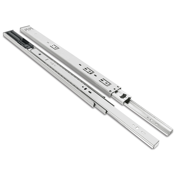 Side-mount drawer slides with soft-close and full-extension feature