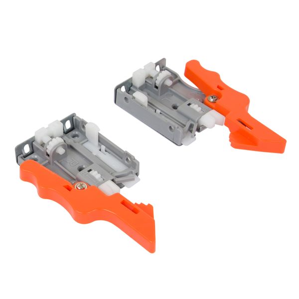 TCH-23000 CL.3D undermount slide clip devices for face frame cabinets with adjustable mounting, cold-rolled steel, nickel plated