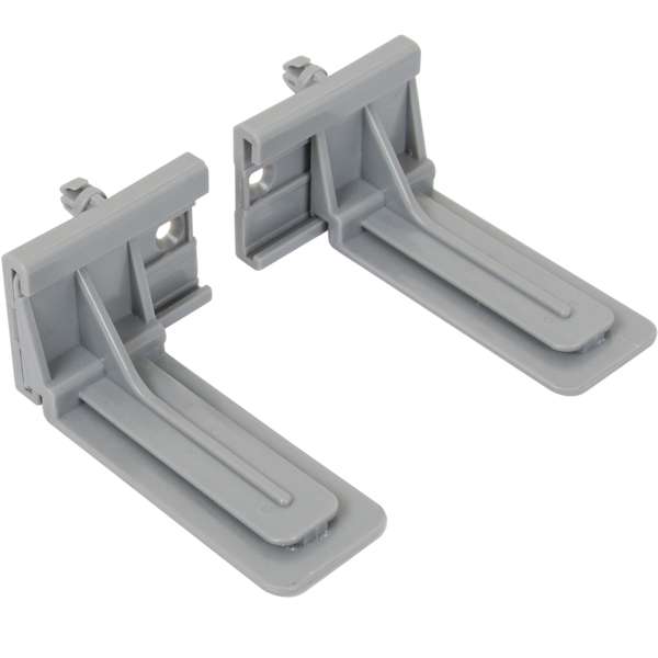 Undermount slide plastic rear-mount sockets TCH-23000 R.P.01 for face frame cabinets, nickel-plated steel