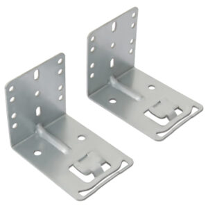 Undermount slide metal rear-mount sockets TCH-23000 R.S.01 for face frame cabinets, nickel-plated steel hardware