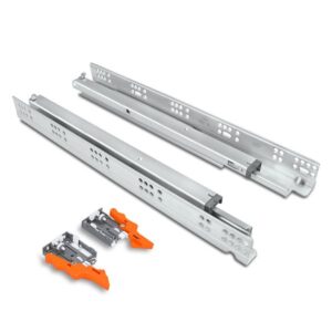 19mm soft-close undermount concealed drawer slides TCH-23104 19.3D with 75 lb capacity for frameless and face frame cabinet installation