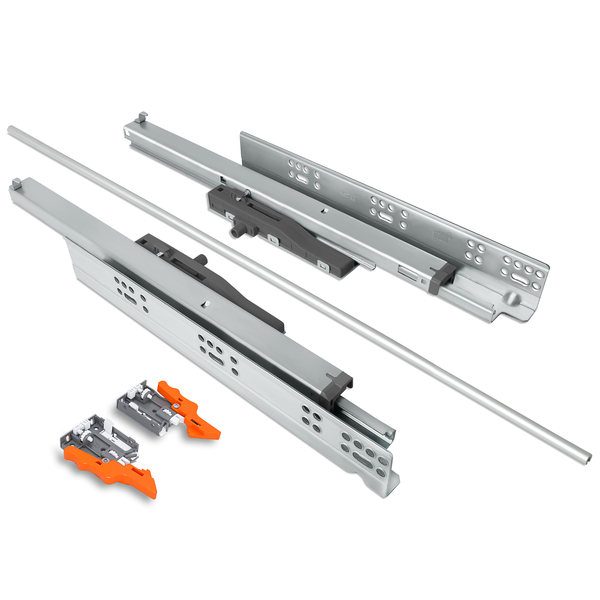 19mm Push-Open Synchronized Undermount Drawer Slides TCH-23303.S 19.3D for wide drawers over 600mm with 75 lb capacity