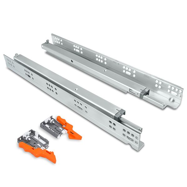 16mm push-open undermount concealed drawer slides TCH-23304 16.3D with 75 lb capacity for frameless and face frame cabinet installation
