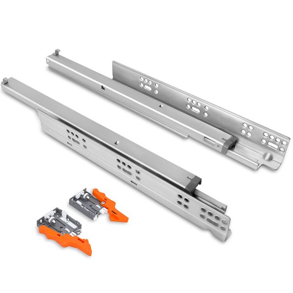 19mm Push-Open Soft-Close Undermount Drawer Slides TCH-23403 19.3D for frameless and face frame cabinets with 75 lb capacity