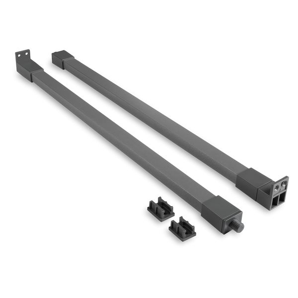 Metal square side rail designed for slim-profile drawer systems