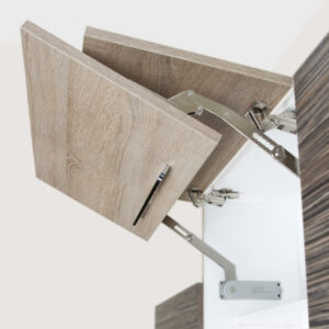 Horizontal bi-folding double doors TCH-311013 GR with smooth operation, space-saving design, and modern aesthetic for cabinets and storage units