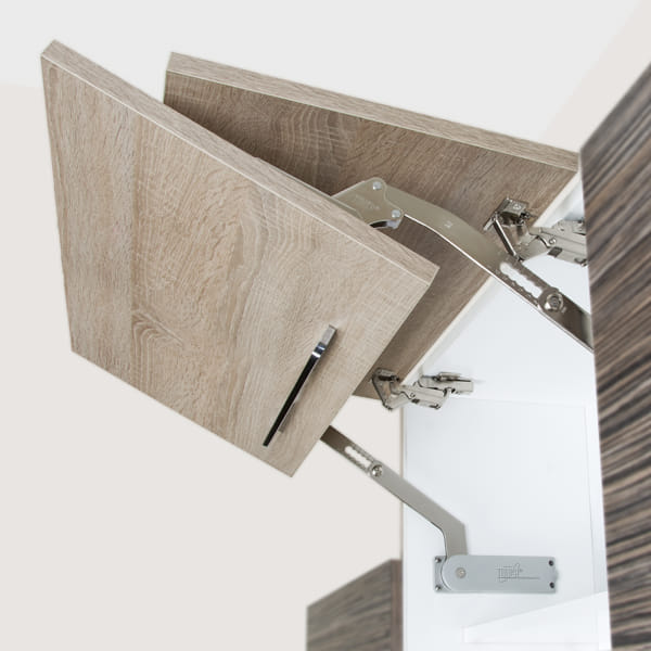 Horizontal bi-folding double doors TCH-311013 GR with smooth operation, space-saving design, and modern aesthetic for cabinets and storage units